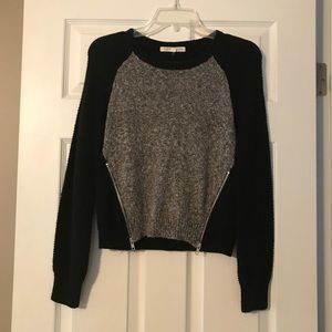 Black and Gray Sweater w/ Zippers